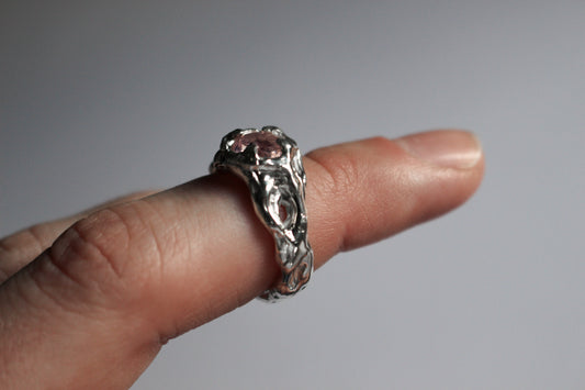 Blushing Gleam - 925 sterling silver ring